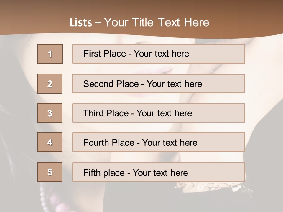 Model Background Vitality PowerPoint Template