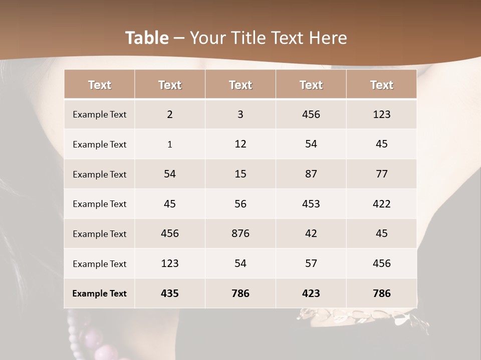 Model Background Vitality PowerPoint Template