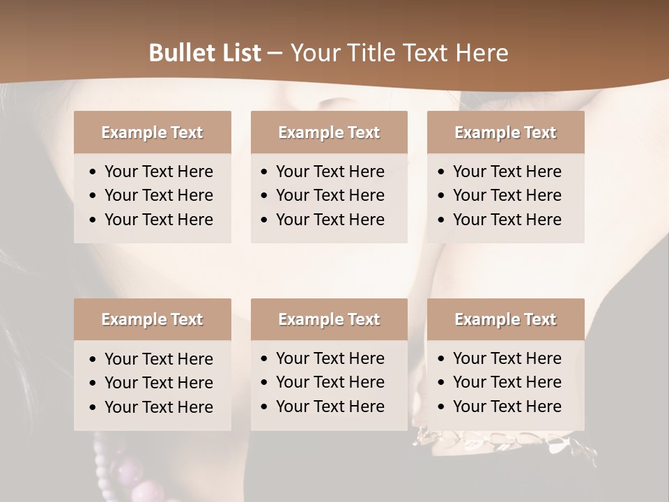 Model Background Vitality PowerPoint Template