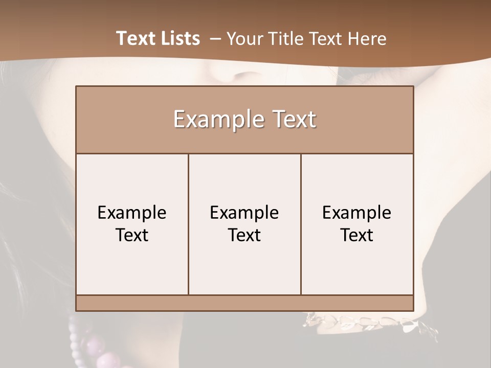 Model Background Vitality PowerPoint Template