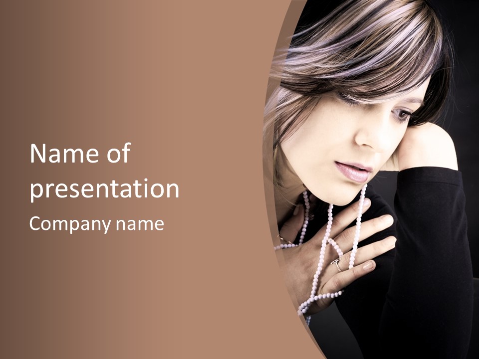 Human Looking Portrait PowerPoint Template