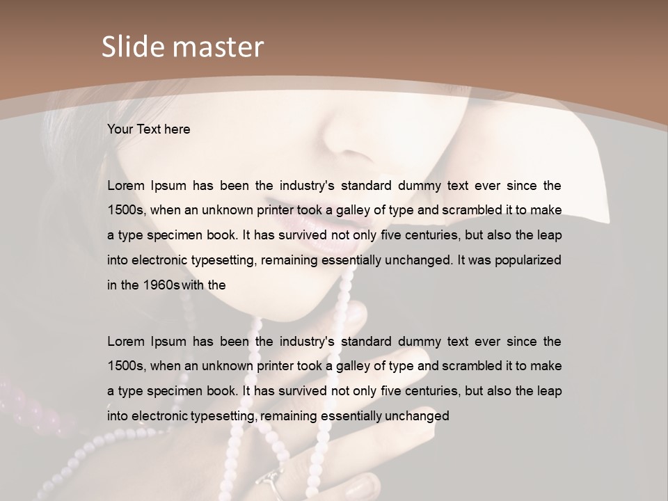 Human Looking Portrait PowerPoint Template