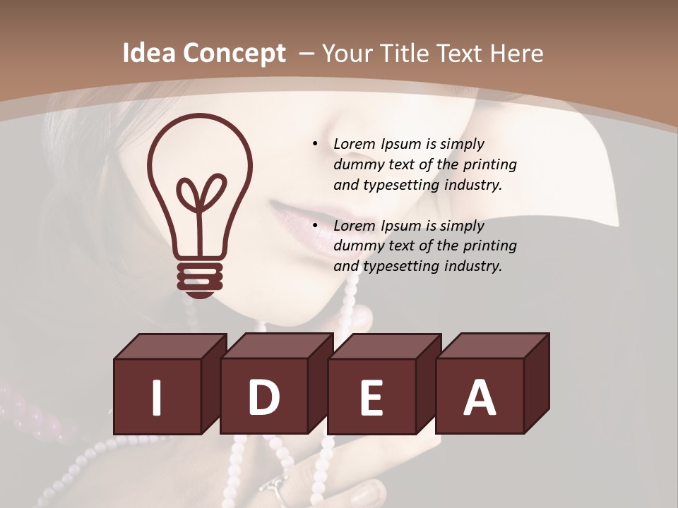 Human Looking Portrait PowerPoint Template