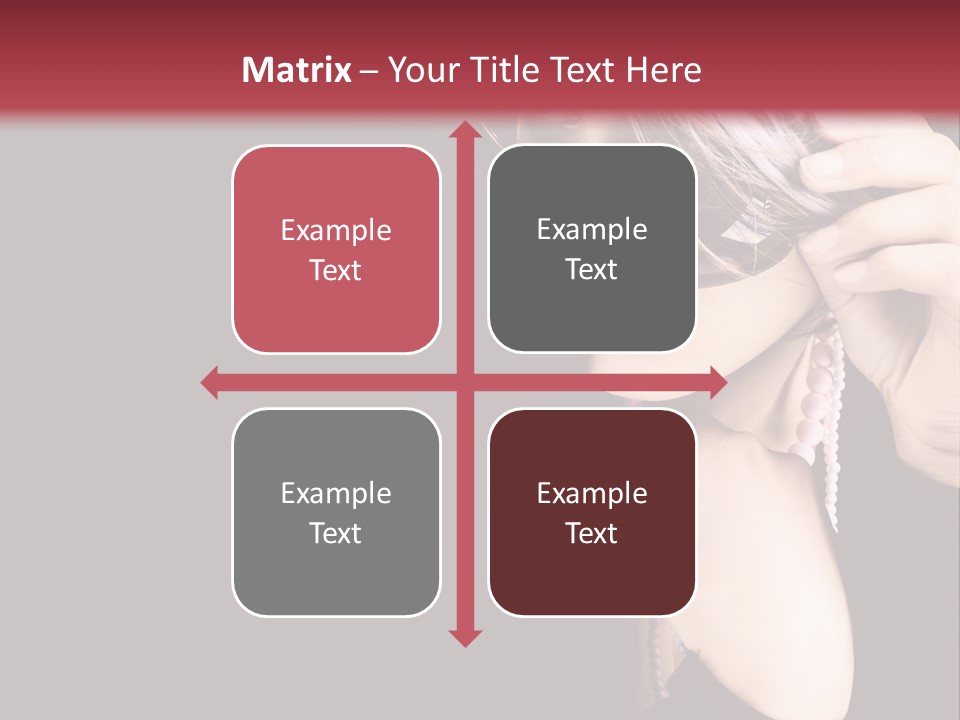 Caucasian Head Glamour PowerPoint Template