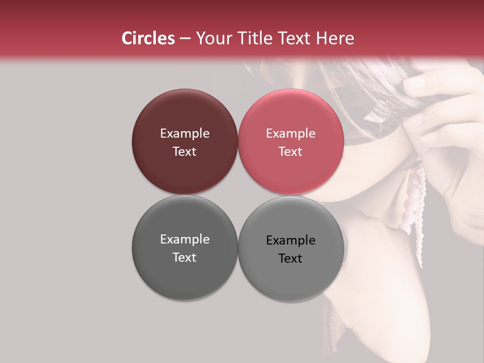 Caucasian Head Glamour PowerPoint Template