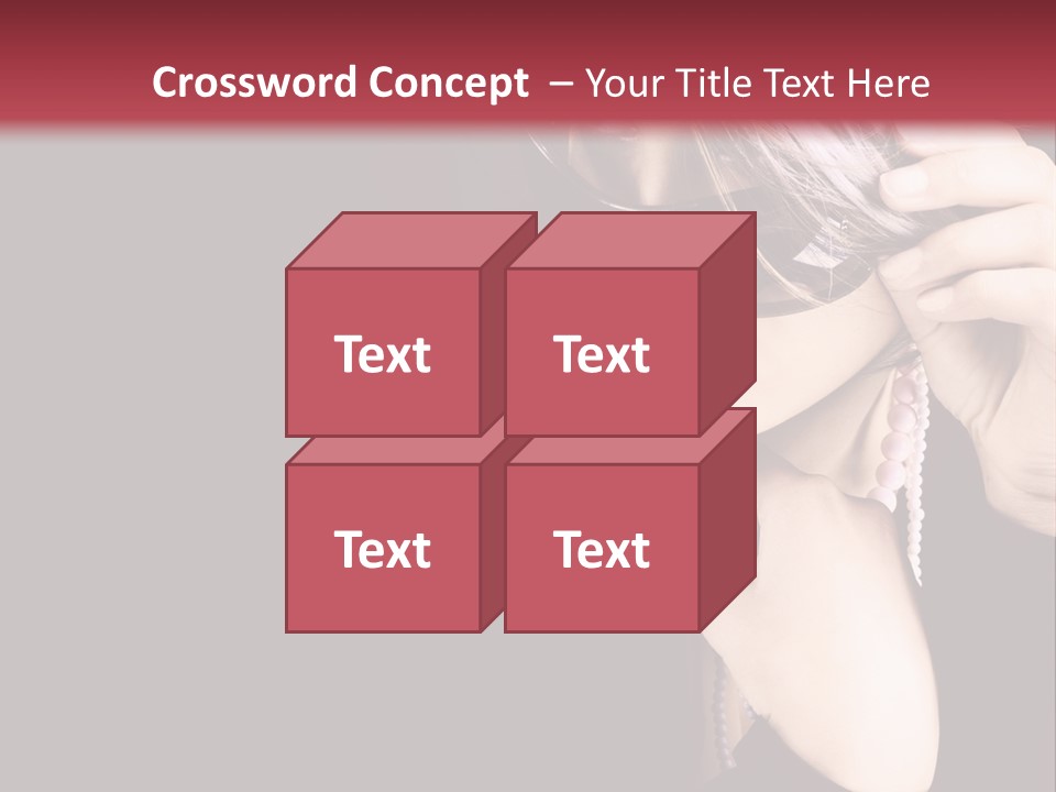 Caucasian Head Glamour PowerPoint Template