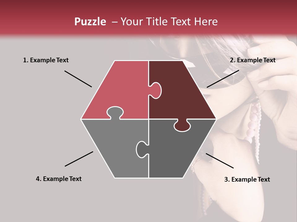 Caucasian Head Glamour PowerPoint Template