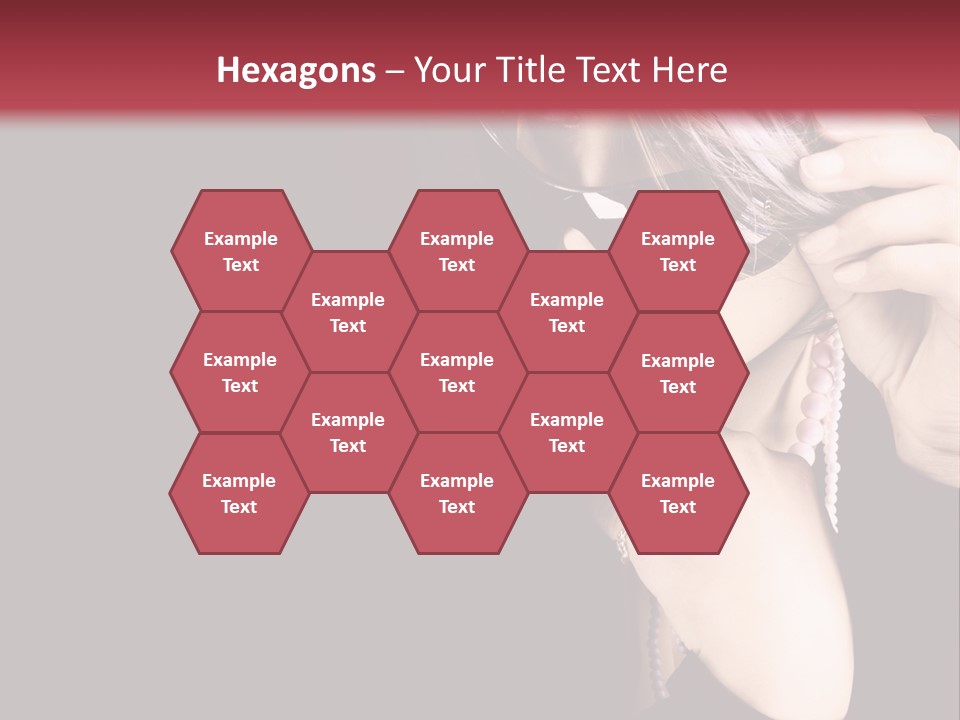 Caucasian Head Glamour PowerPoint Template