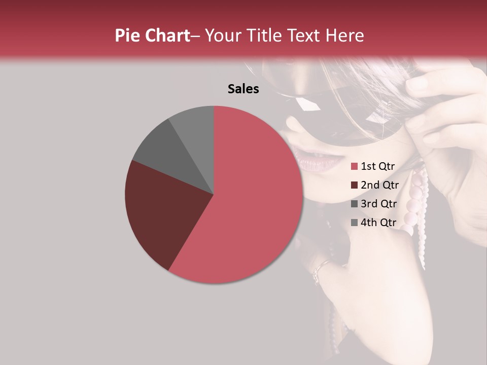 Caucasian Head Glamour PowerPoint Template