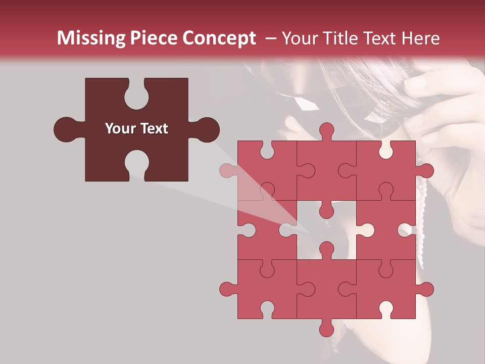 Caucasian Head Glamour PowerPoint Template