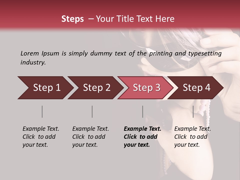 Caucasian Head Glamour PowerPoint Template