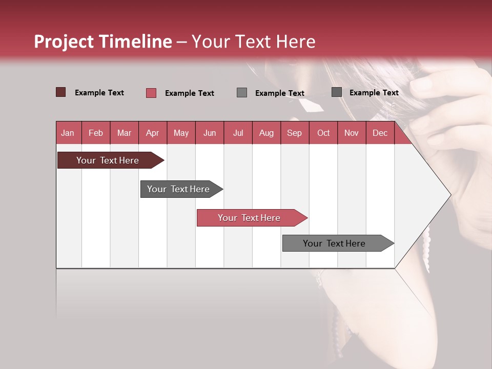 Caucasian Head Glamour PowerPoint Template