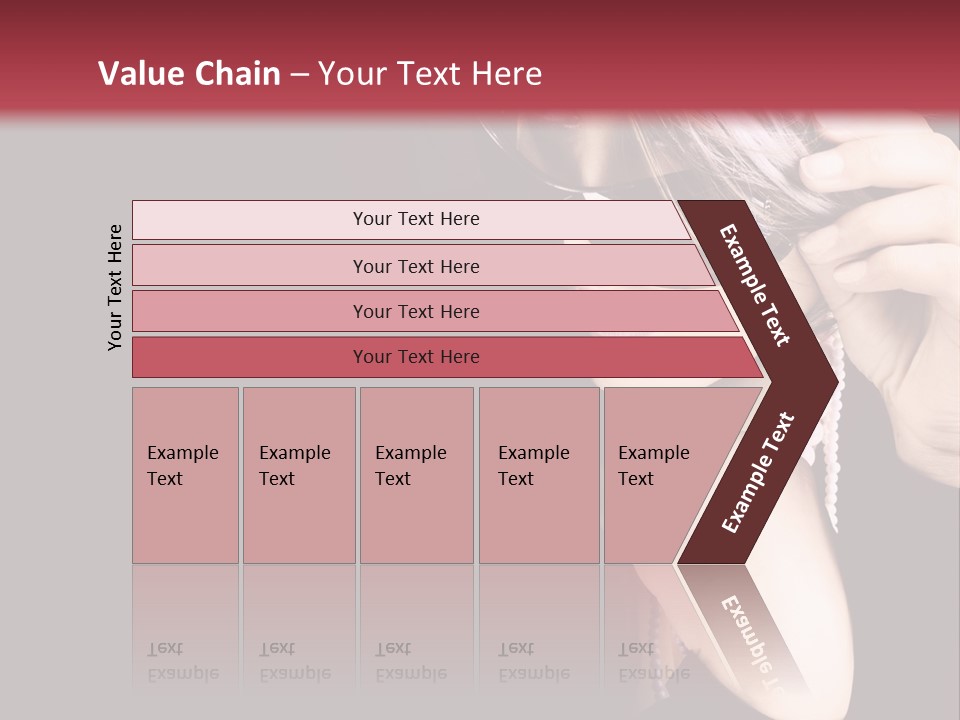 Caucasian Head Glamour PowerPoint Template