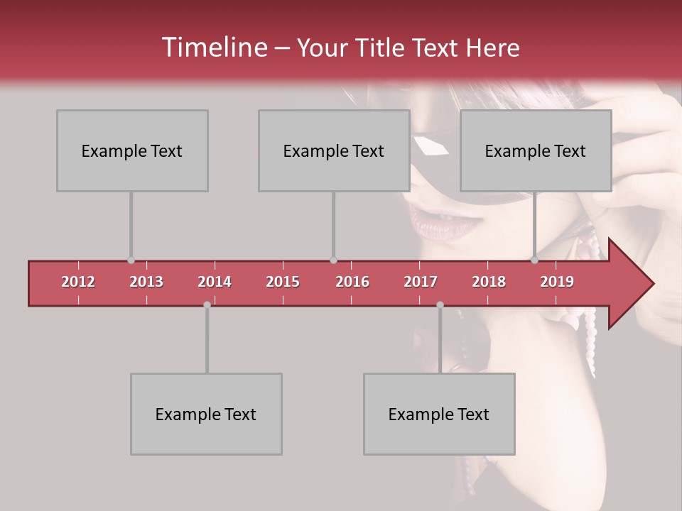 Caucasian Head Glamour PowerPoint Template