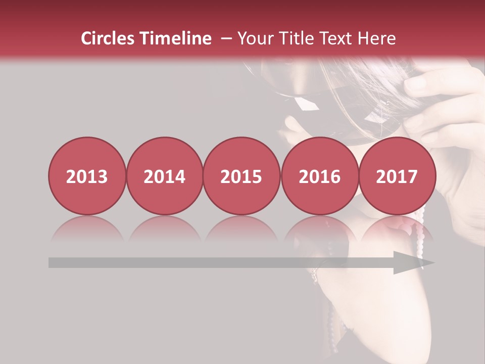 Caucasian Head Glamour PowerPoint Template