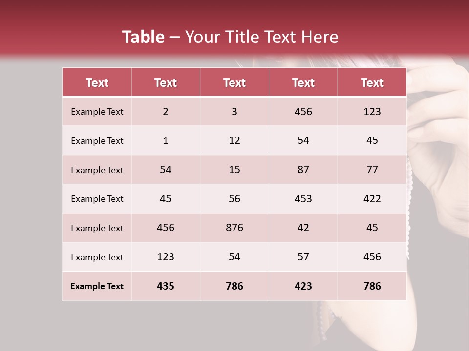 Caucasian Head Glamour PowerPoint Template