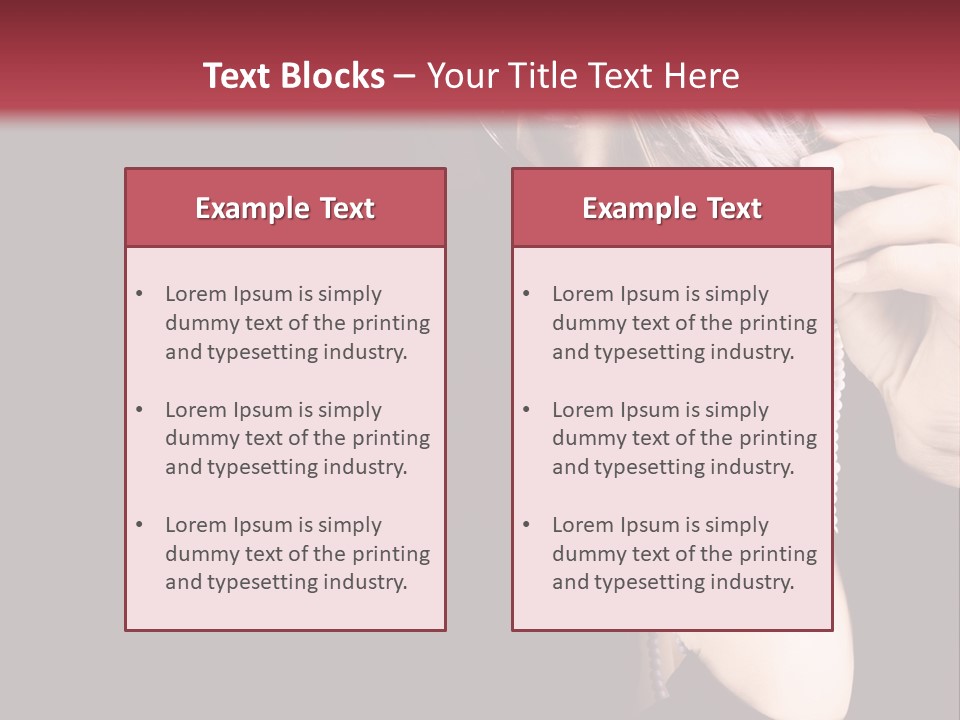Caucasian Head Glamour PowerPoint Template