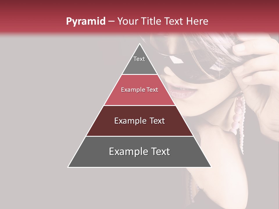 Caucasian Head Glamour PowerPoint Template