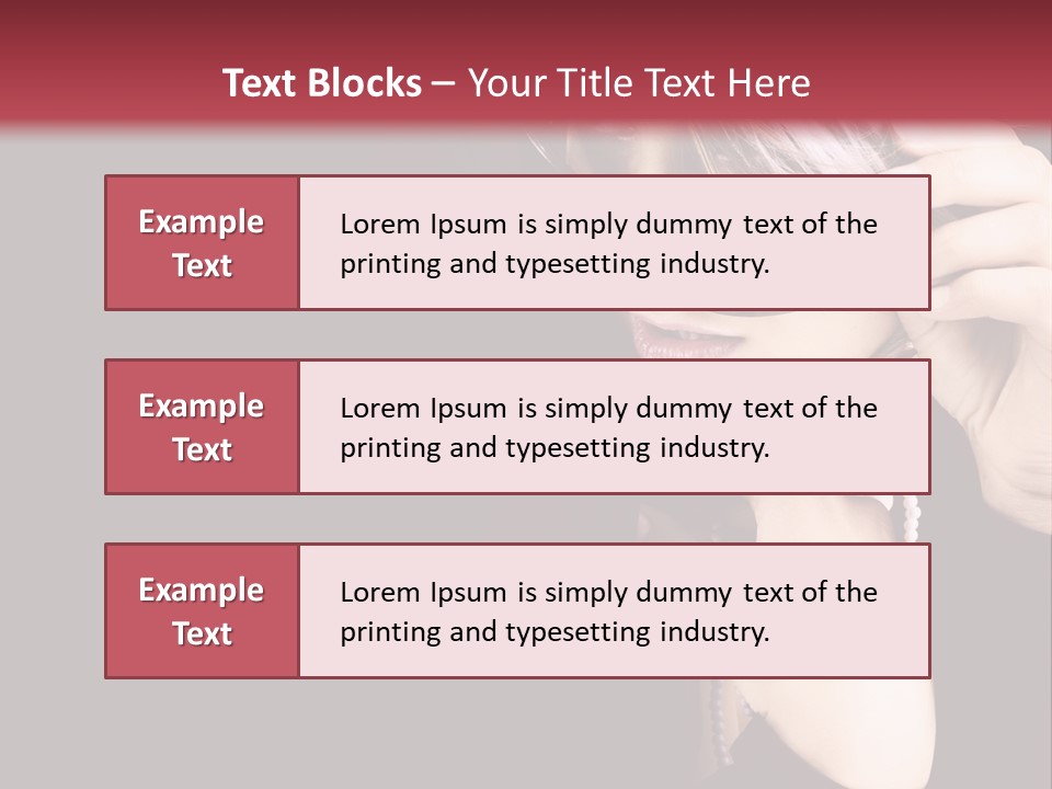 Caucasian Head Glamour PowerPoint Template