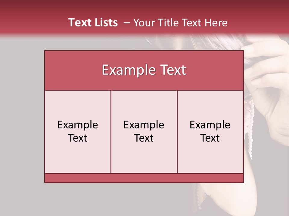 Caucasian Head Glamour PowerPoint Template