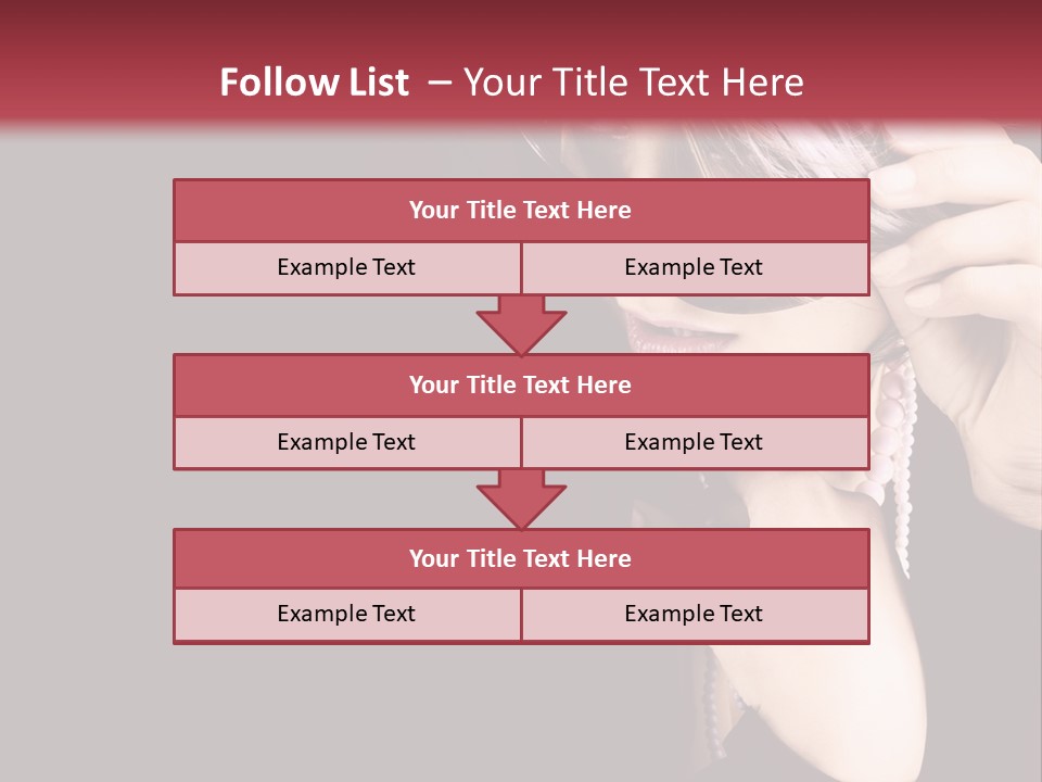 Caucasian Head Glamour PowerPoint Template