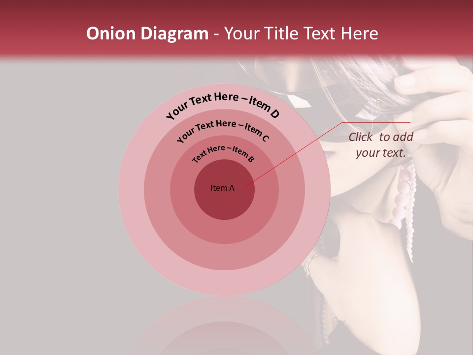 Caucasian Head Glamour PowerPoint Template