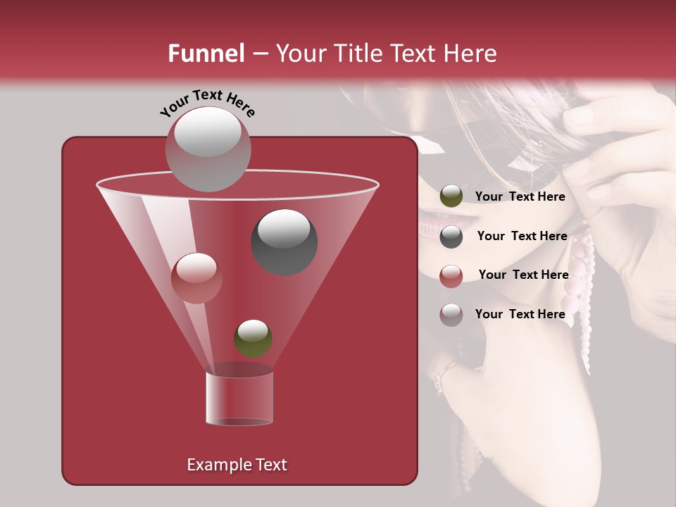 Caucasian Head Glamour PowerPoint Template