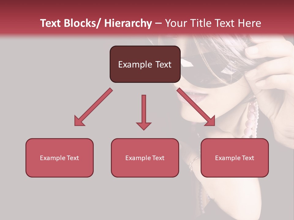 Caucasian Head Glamour PowerPoint Template