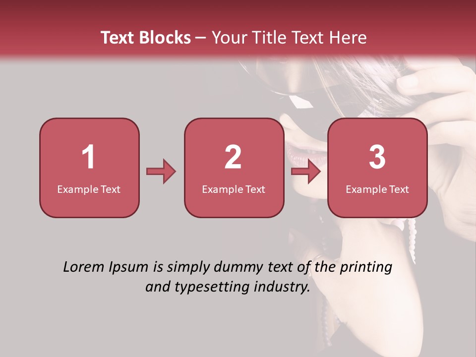 Caucasian Head Glamour PowerPoint Template