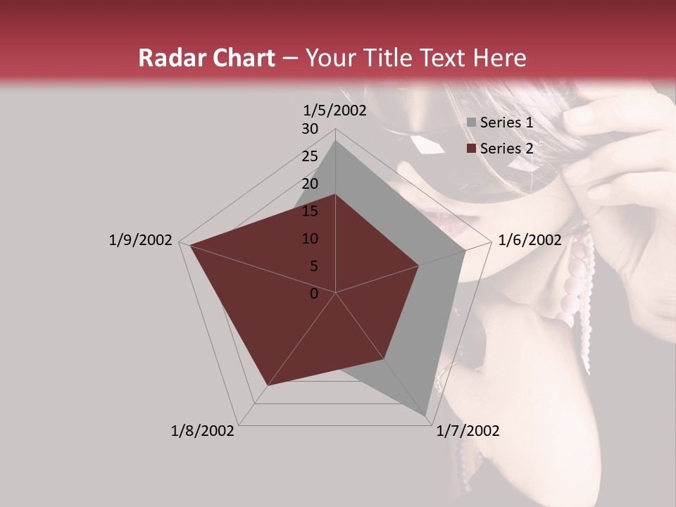 Caucasian Head Glamour PowerPoint Template