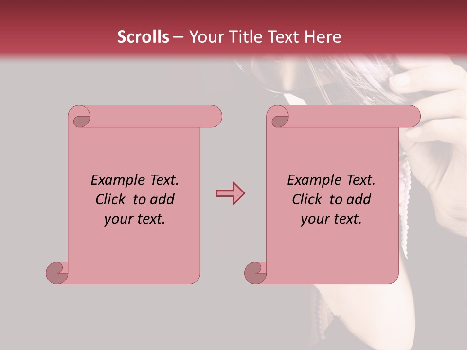 Caucasian Head Glamour PowerPoint Template