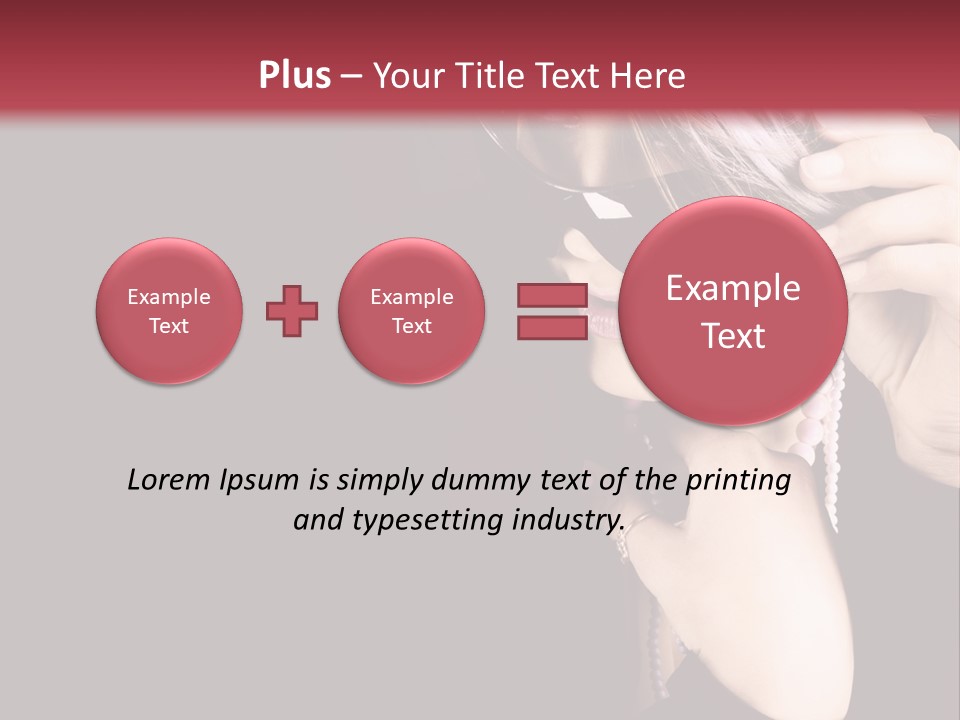 Caucasian Head Glamour PowerPoint Template