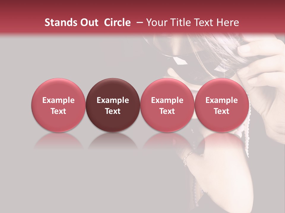 Caucasian Head Glamour PowerPoint Template