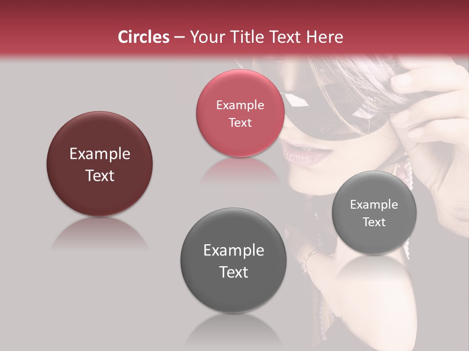 Caucasian Head Glamour PowerPoint Template