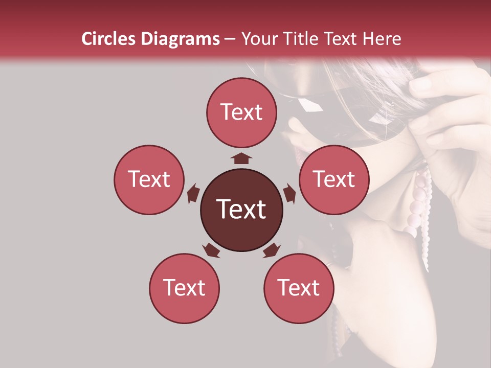 Caucasian Head Glamour PowerPoint Template