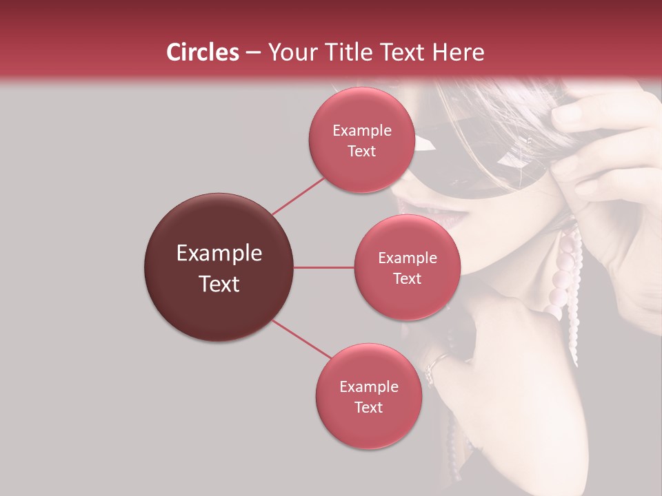 Caucasian Head Glamour PowerPoint Template