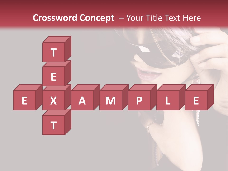 Caucasian Head Glamour PowerPoint Template