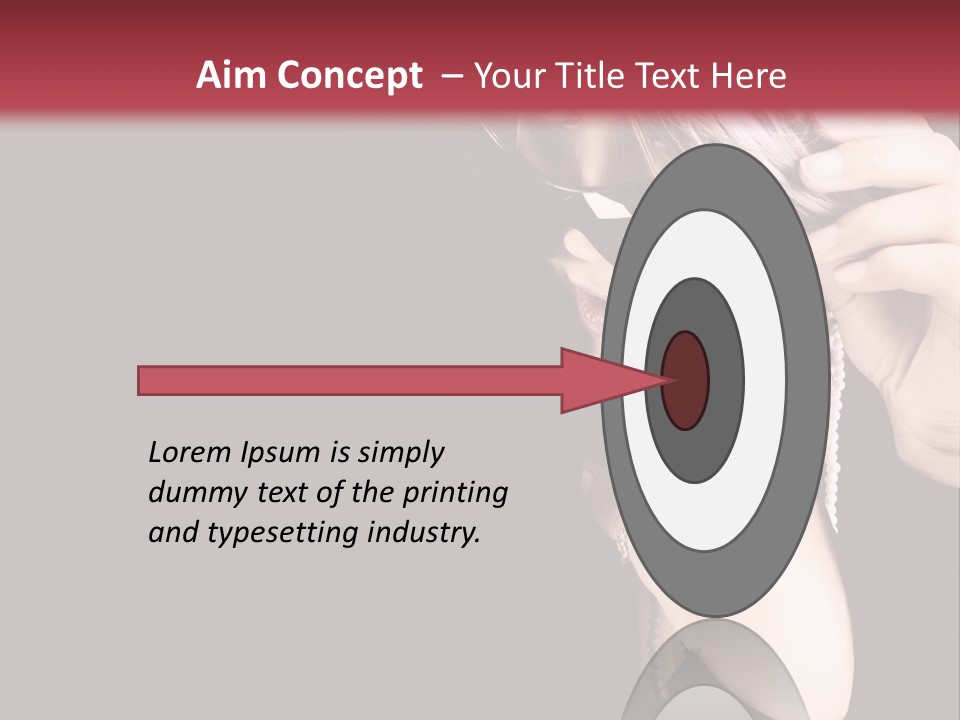 Caucasian Head Glamour PowerPoint Template