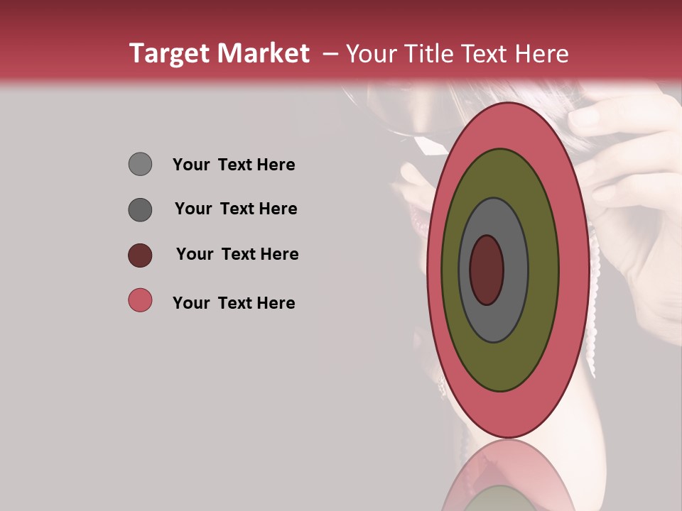 Caucasian Head Glamour PowerPoint Template