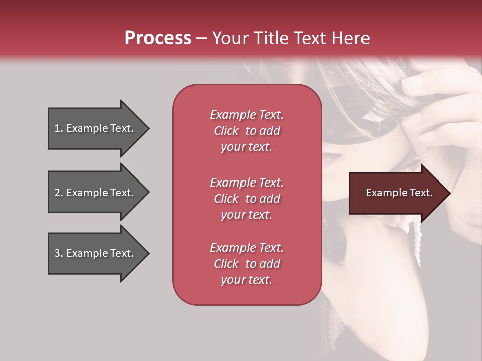 Caucasian Head Glamour PowerPoint Template