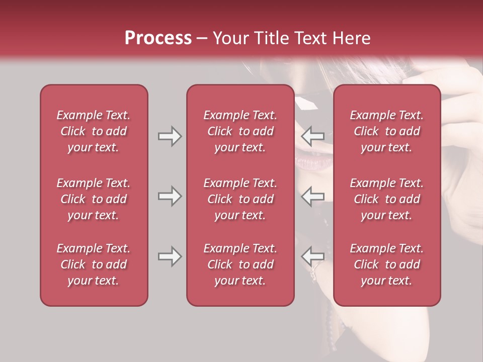 Caucasian Head Glamour PowerPoint Template