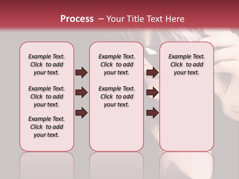 Caucasian Head Glamour PowerPoint Template