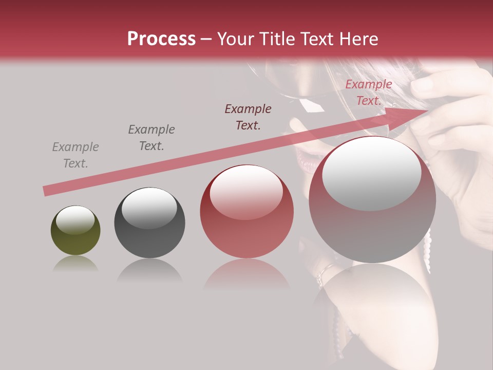 Caucasian Head Glamour PowerPoint Template