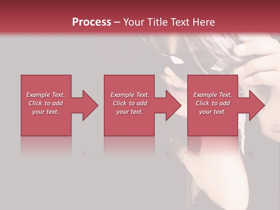 Caucasian Head Glamour PowerPoint Template