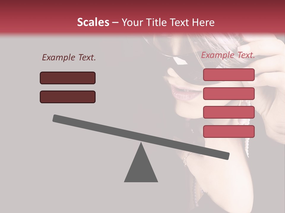 Caucasian Head Glamour PowerPoint Template