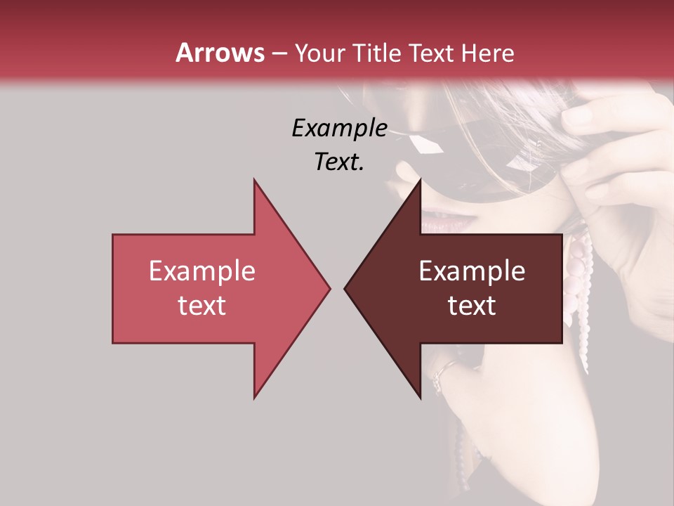 Caucasian Head Glamour PowerPoint Template