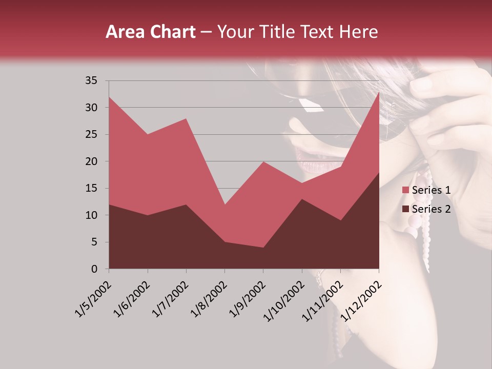 Caucasian Head Glamour PowerPoint Template