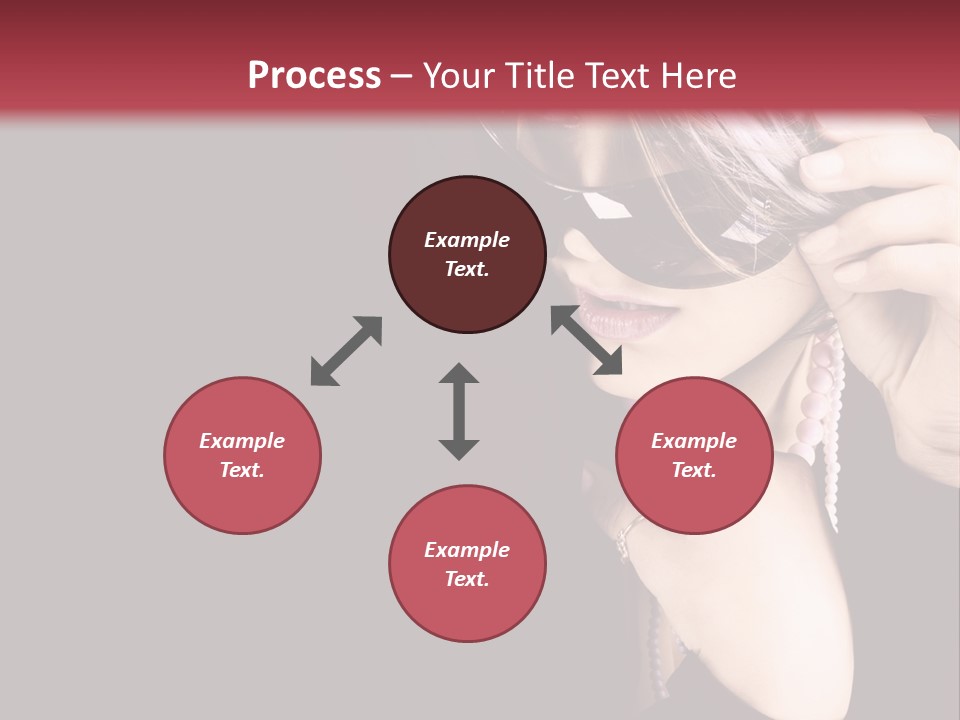 Caucasian Head Glamour PowerPoint Template