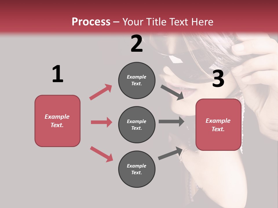 Caucasian Head Glamour PowerPoint Template