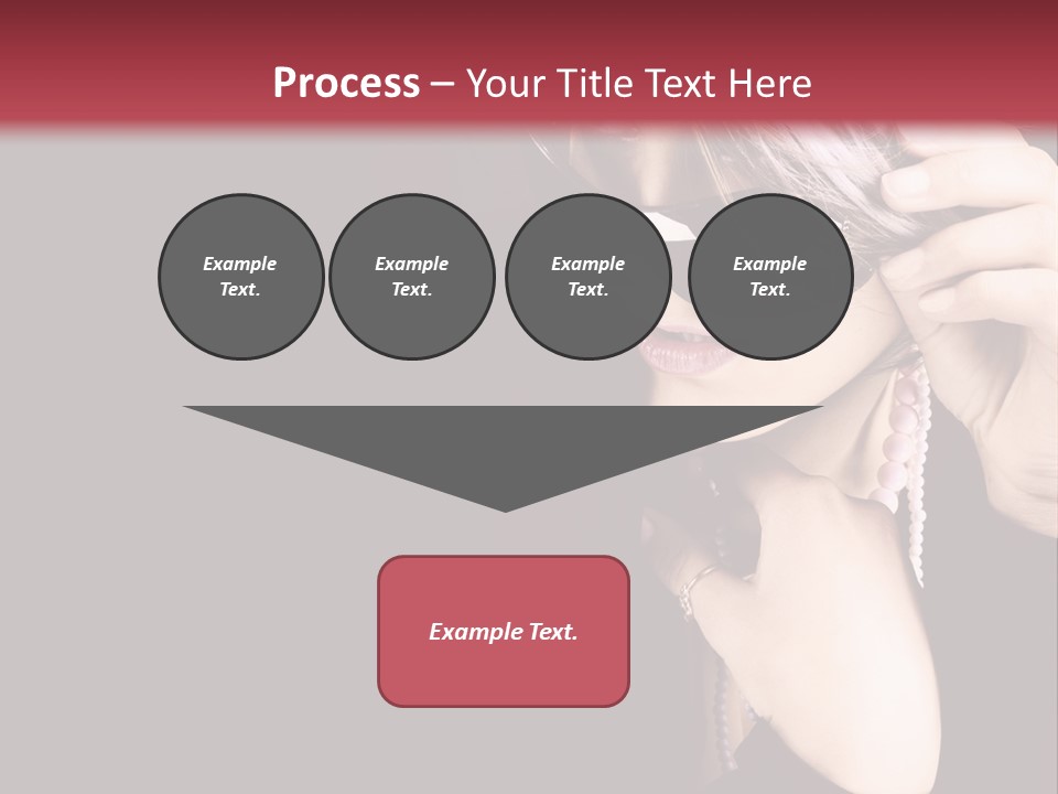 Caucasian Head Glamour PowerPoint Template